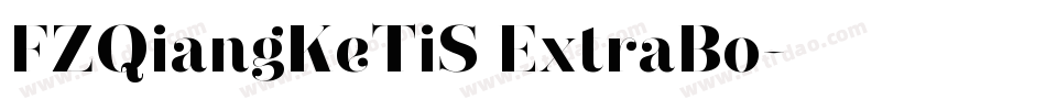 FZQiangKeTiS ExtraBo字体转换